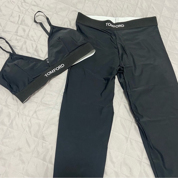 Tom Ford Pants - Tom Ford Black Bralette and Leggings Set